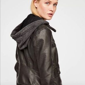 FREE PEOPLE WE THE FREE VEGAN LEATHER JACKET NWOT